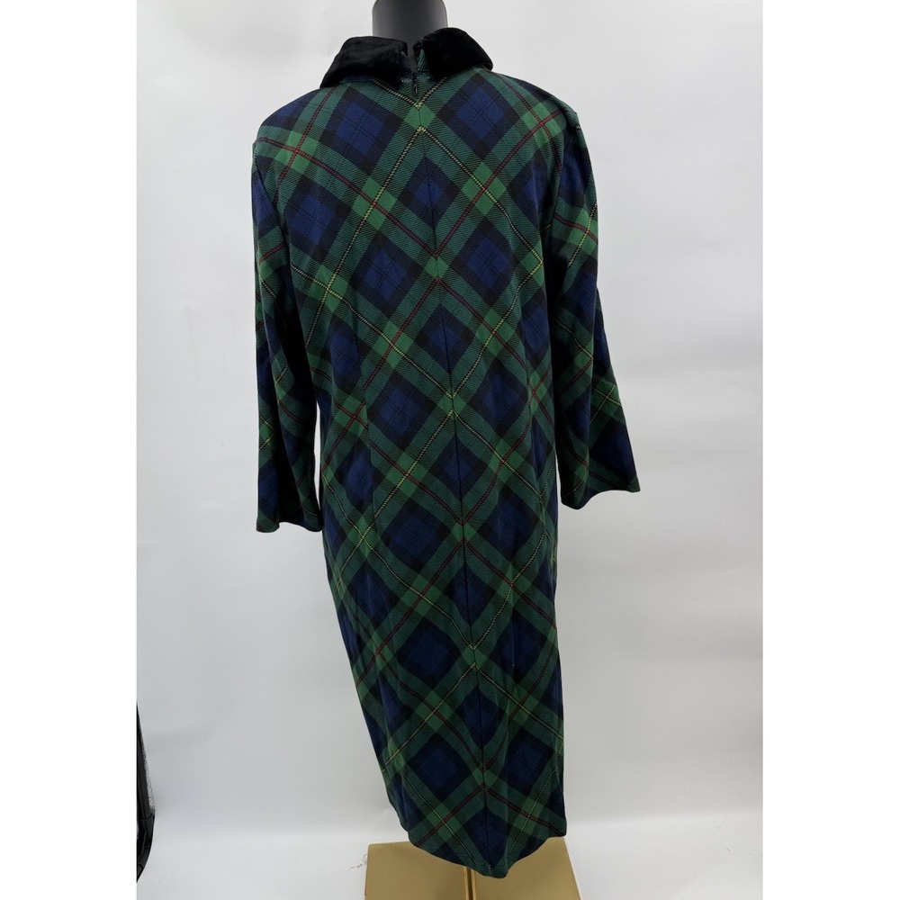 NWT Talbots A Line Dress Women XL Green Plaid - Picture 5 of 10